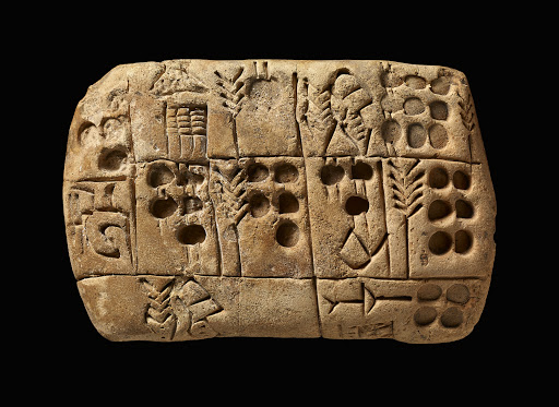 A Clay Tablet from Ur. The Earliest Writing (Known as Cuneifrom) is from the Sumerian Civilisation in Present-Day Iraq Around 3200 B.C.